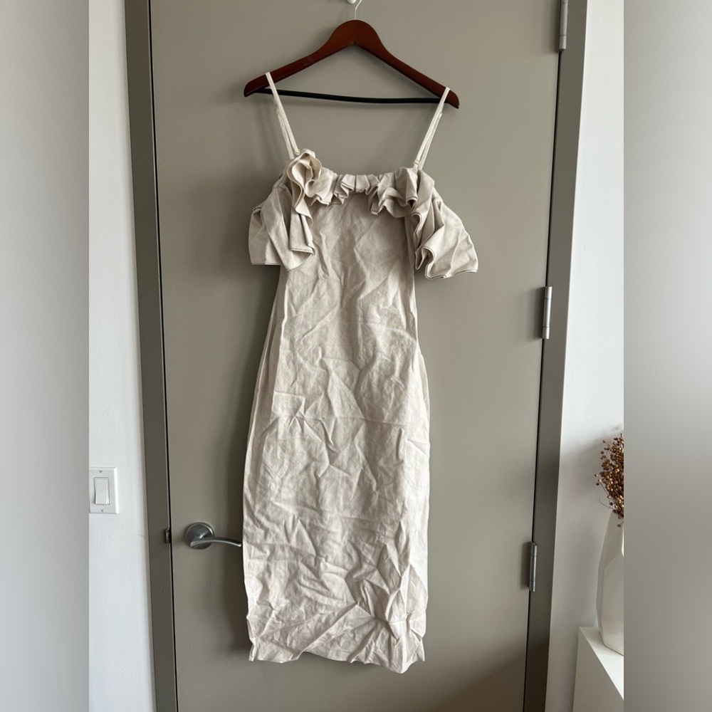 Jacquemus Cream Midi Dress